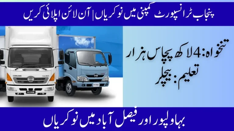 Punjab Transport Company Jobs 2025